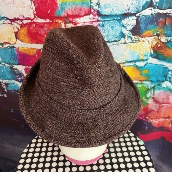 Vintage Country Gentleman Travlr Tweed Fedora Hat Size 7 - Picture 4 of 6